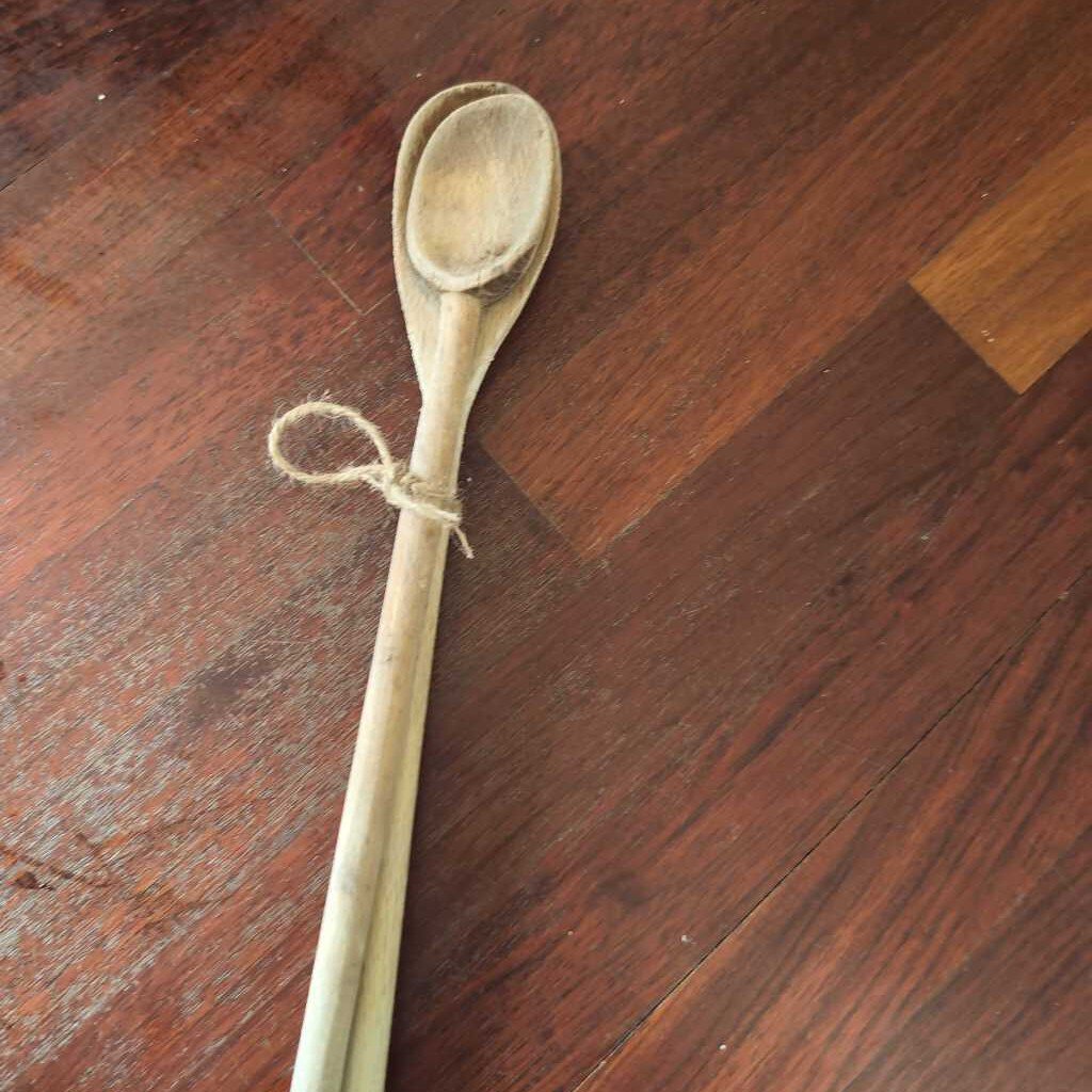 Two Vintage Wooden Spoons