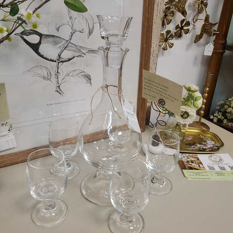 Decanter with 5 glasses