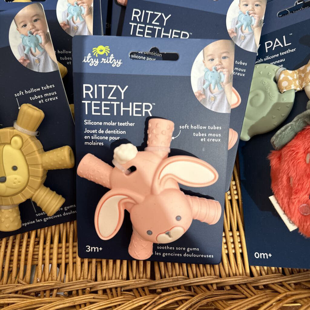 Ritzy Teether Baby Molar Teether Bunny