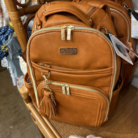 Cognac Boss Plus Backpack Diaper Bag