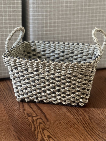 Checkered Woven Basket