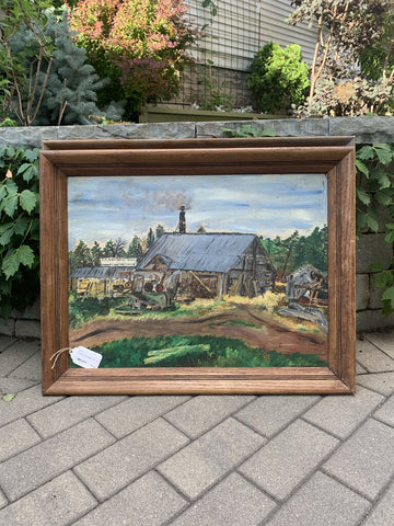 Old Barn Scene Signed