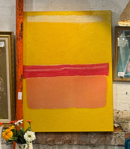 Large yellow abstract painting 2004 36 x 24