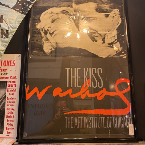 Andy Warhols the Kiss poster from the exhibit at the Art Institute of Chicago
