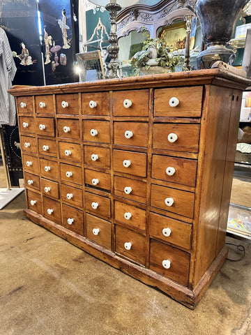 ANTIQUE PINE APOTHECARY CABINET EALRY 1900'S 50L 16.5D 34T IN STORE PICK UP ONLY