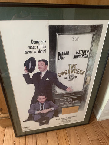 Framed original " The Producers" broadway play poster