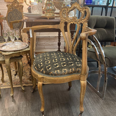 French Louis XV Gilded Corner Chair IN STORE PICK UP