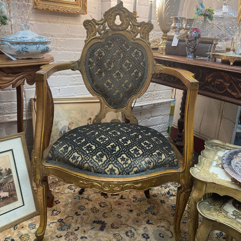 French Louis XV Gilden Antique Chair IN STORE PICK UP