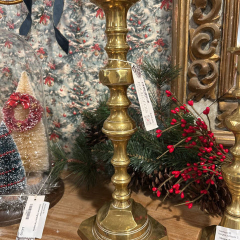 Brass Candlestick Vintage 12" Tall