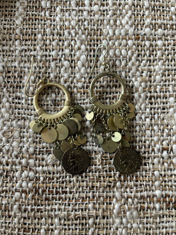 Dangle Coin Earrings