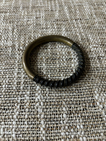 Vintage Brass Ribbed Bracelet