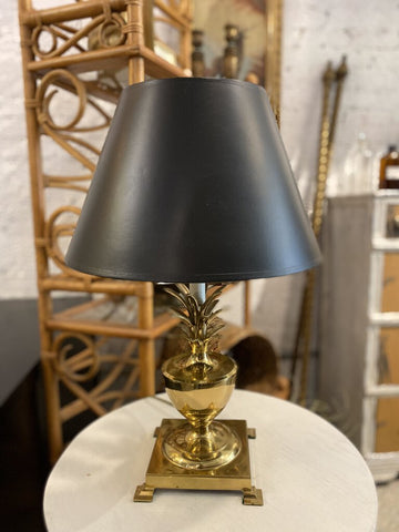 Vintage Bouillotte Brass Pineapple Lamp 20" x 12"