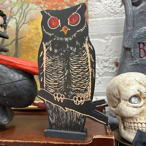 Moxie - Paper and Wood Owl - 10.5"
