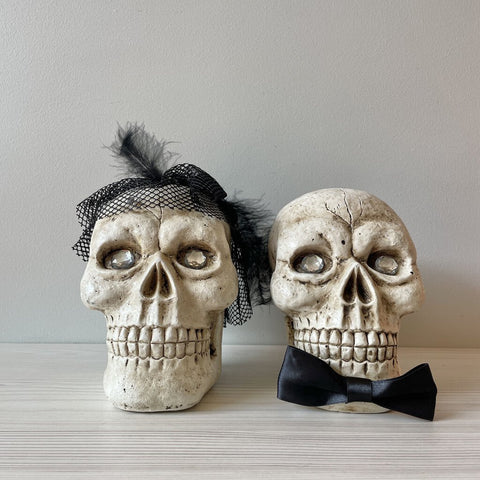 Moxie - Pair Bride and Groom Skull Heads