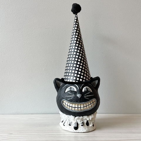 Moxie - Black Cat With Polka Dot Hat - 11.5"