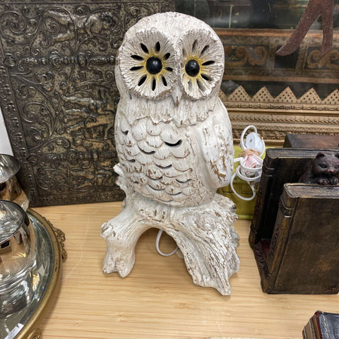 Moxie - White Owl Lamp - Works