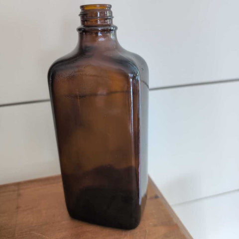 Vintage Brown Bottle 8"