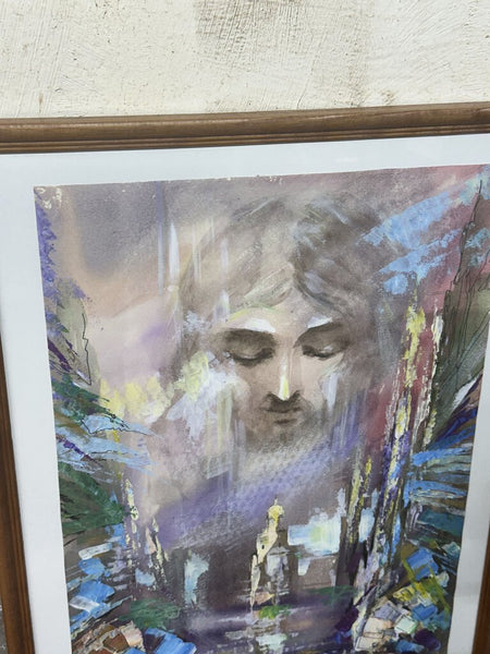 Artist, signed, abstract, portrait, framed