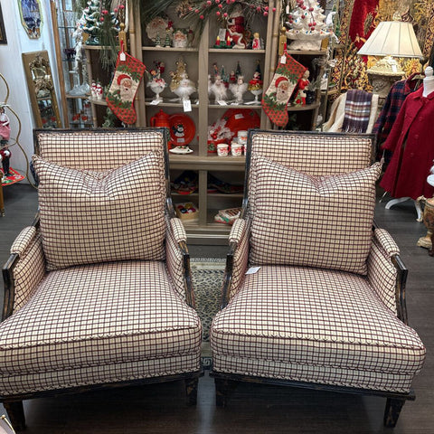 Pair Down Filled Upholstered Chairs -In Store Pick Up Only