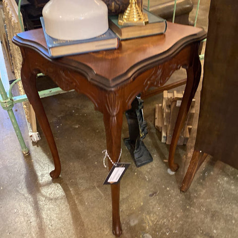 Pair Wood Side Tables as found 17W 28H IN STORE PICKUP ONLY