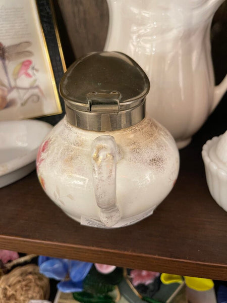 Antique 1800's syrup pitcher 5 in high as is