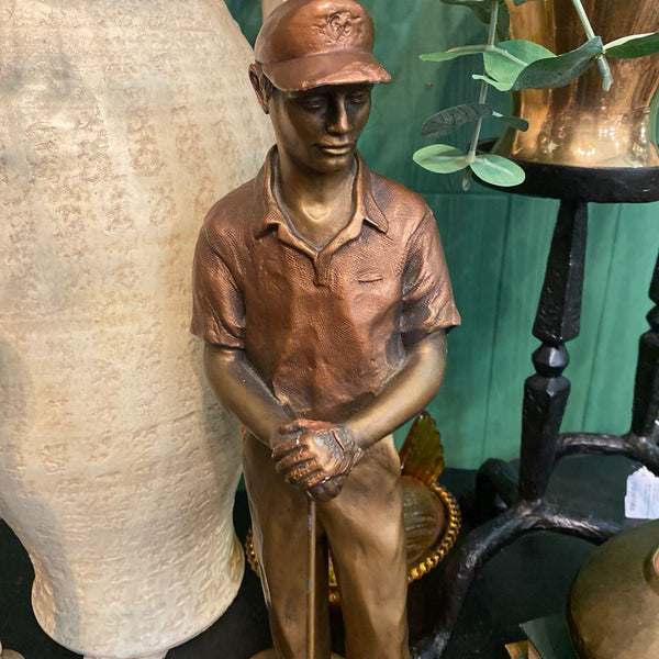 Vintage Austin Bronzed Sculpture of Golfer by Alice Heath 16.5" x 6"