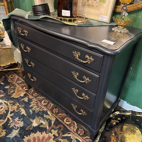 Vintage Black French Chest