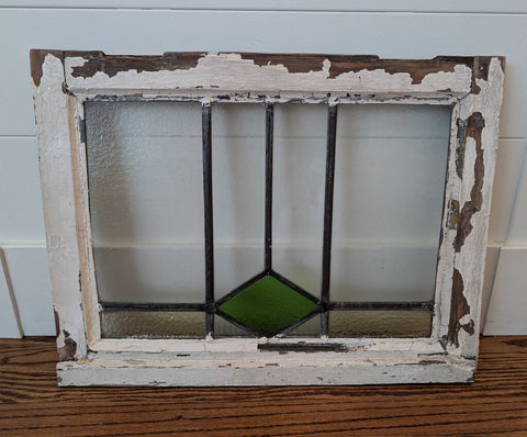 Antique Stained Glass Window 20x16 (Ready to Hang) STORE PICK UP ONLY