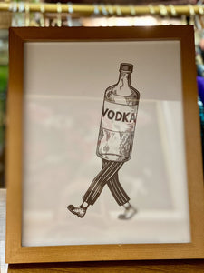 8x10 walking vodka frame