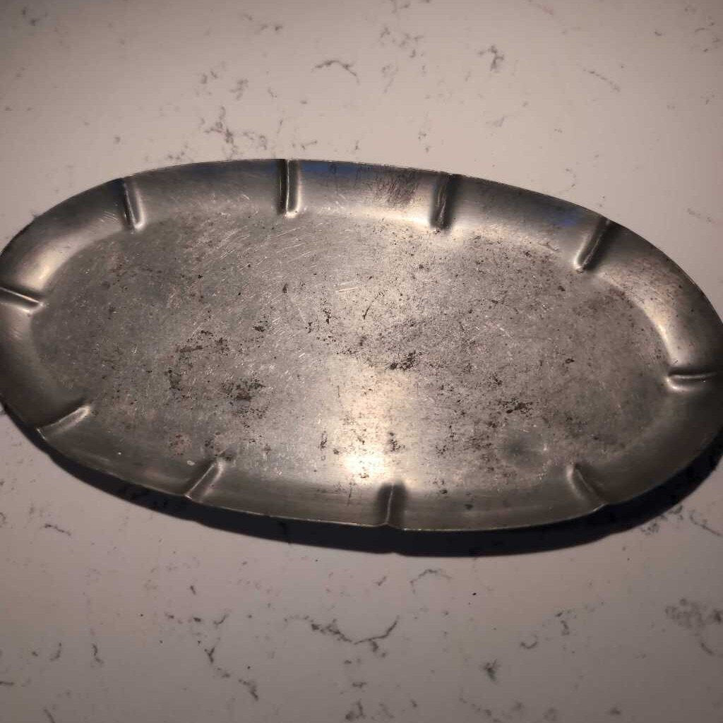 Vintage Pewter Tray 10x5