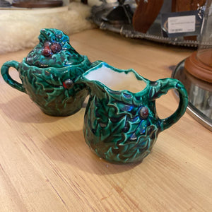 Holly Sugar and Creamer Set