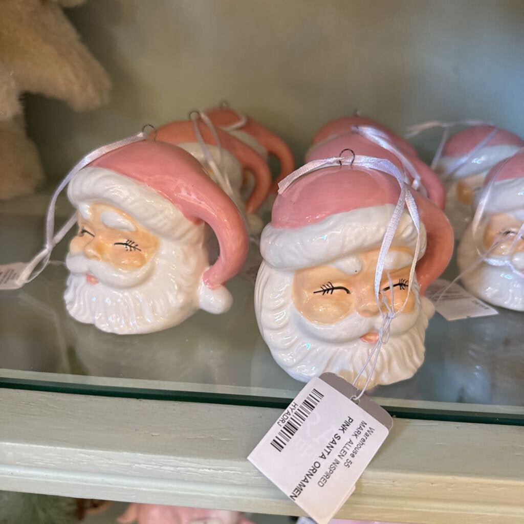 PINK SANTA ORNAMENT