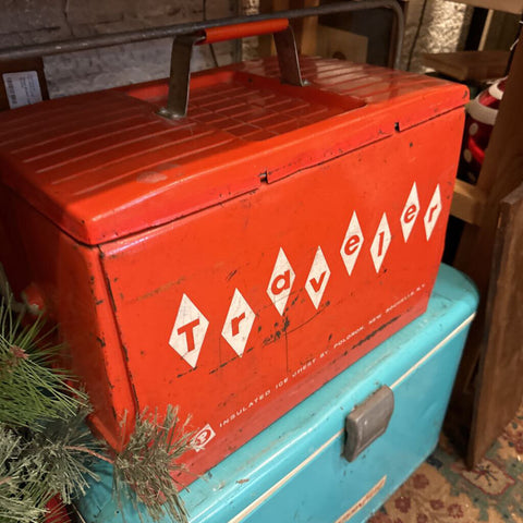 Red vintage cooler