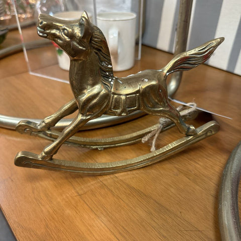 Brass Rocking Horse H2040