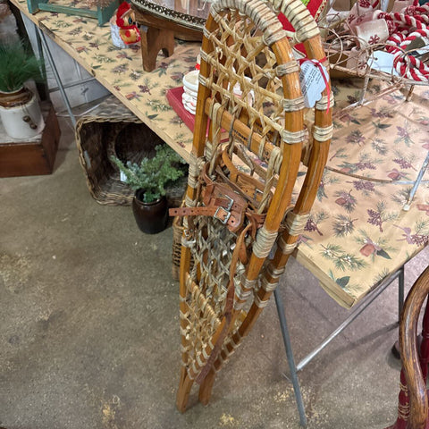 Vintage Pair Vermont Snow Shoes w/Leather Bindings. 48 inches. IN STORE PICKUP ONLY