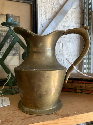 Vintage Brass Pitcher~ 4.5" w x 6.5" l x 6 1/8" t