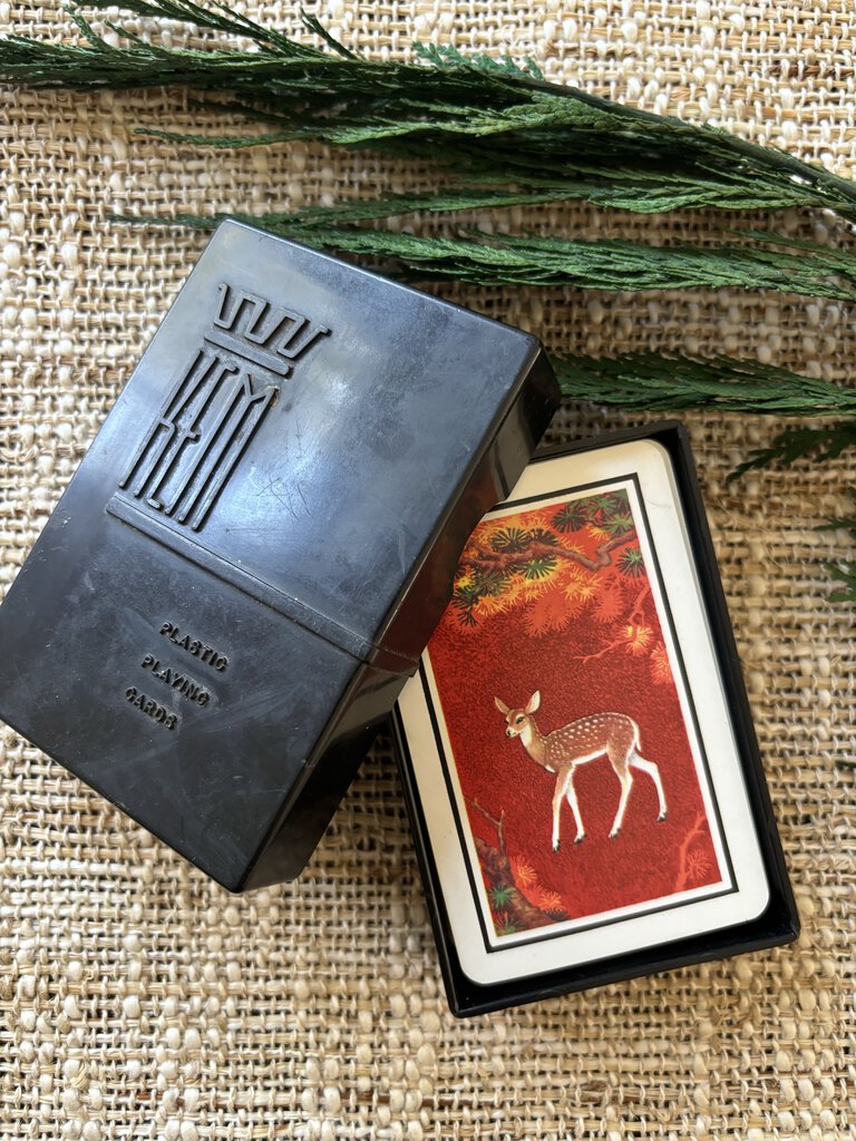 Vintage KEM Playing Cards In Plastic Bakelite Case
