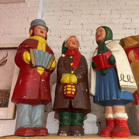 Set of 3 Poloron carolers (as is)