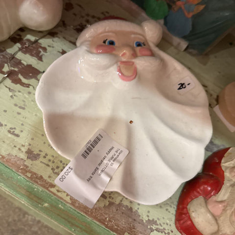 Happy ceramic Santa tray