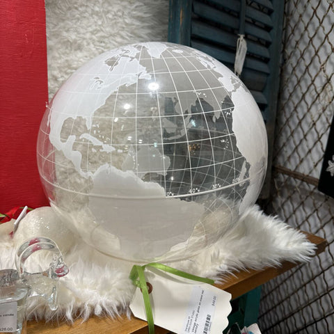 Vintage acrylic globe on stand mid century