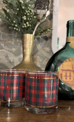 Plaid glass set