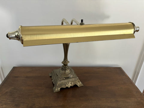 Vintage Adjustable Brass Banker's/Piano Lamp