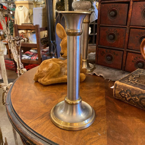 Silver and Brass Candlestick