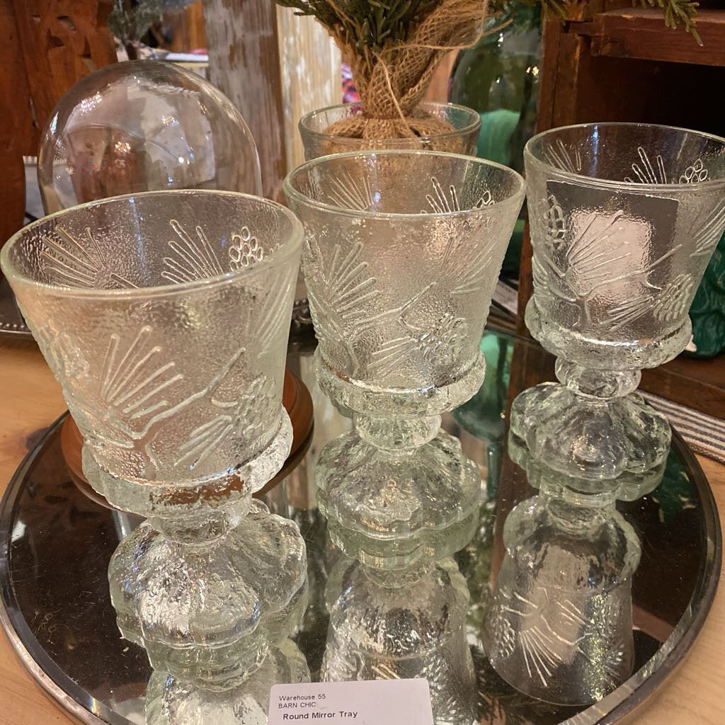 Set of 4 Indiana Glass Tiara Ponderosa Pine Glasses