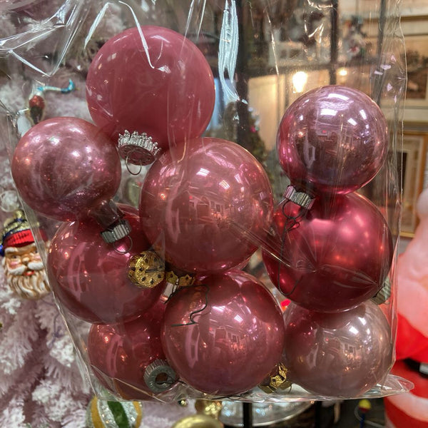 Pink Ornaments Set of 9