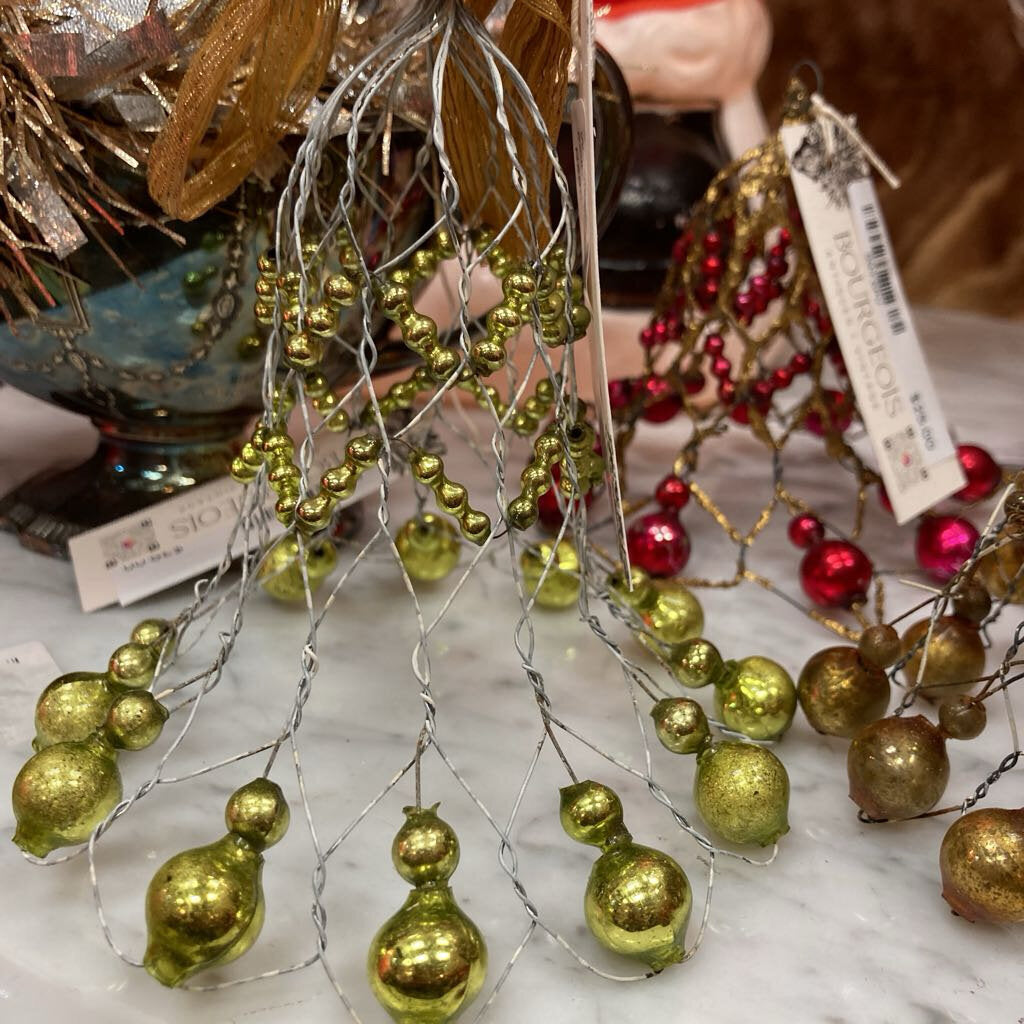 Beaded Wire Christmas Bell