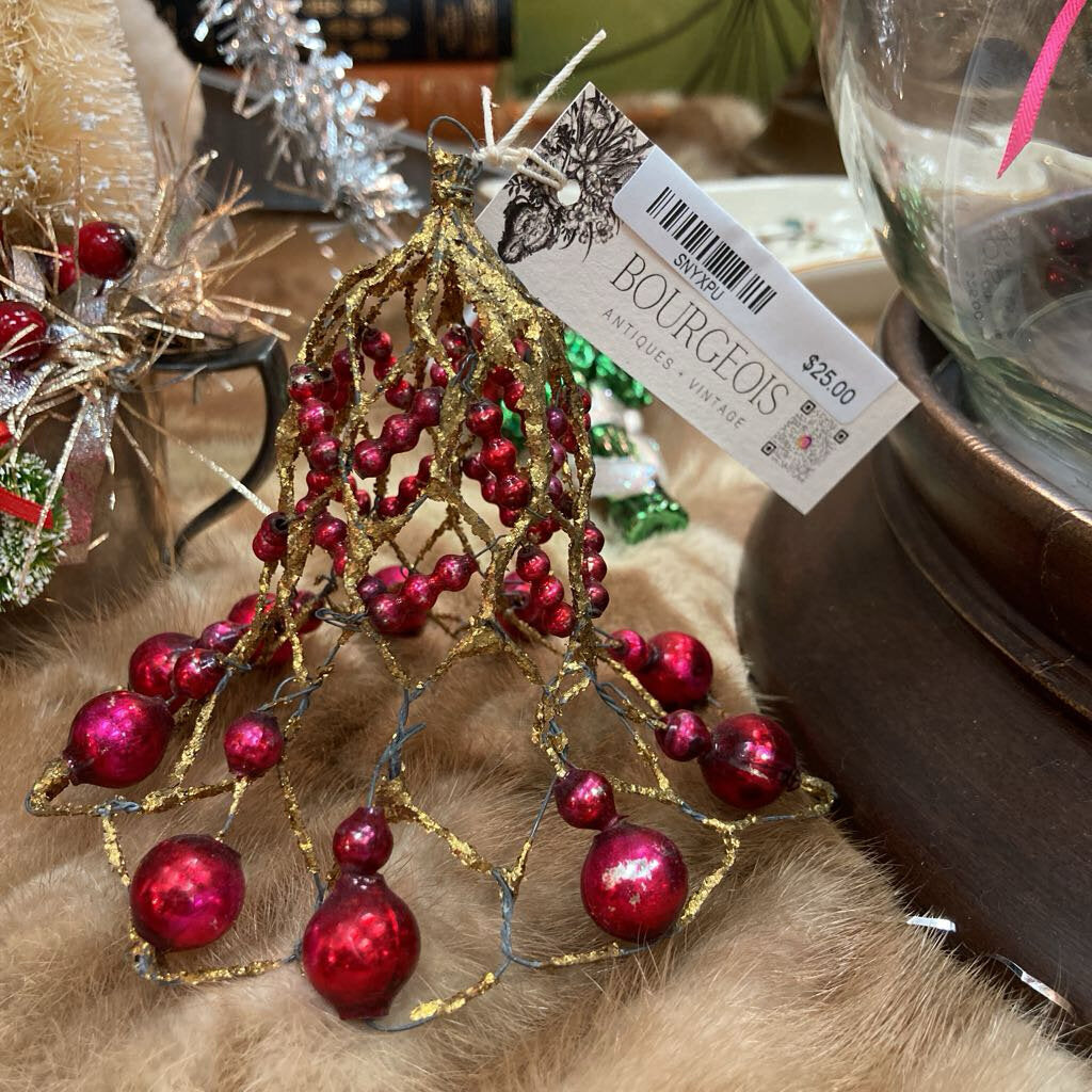 Beaded Wire Christmas Bell