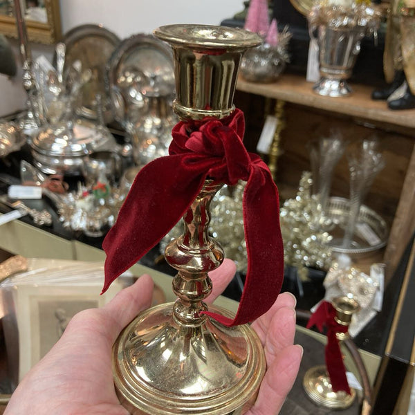 Set of Brass Candlesticks Made in England