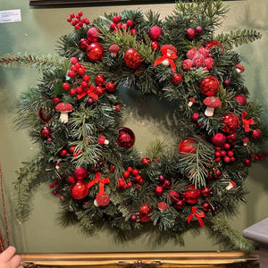 Red Mini Mushroom Wreath