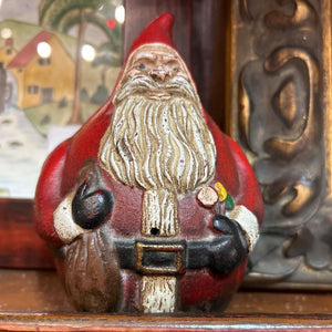 Cast Iron Santa Bank